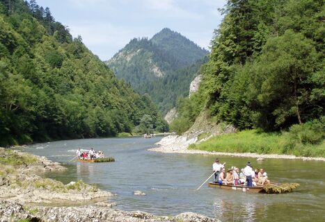 Go down the river by raft