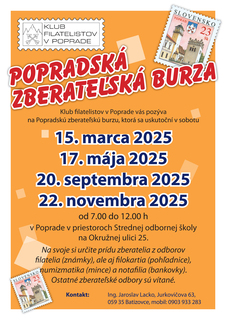 Popradská zberateľská burza - 22.11.25
