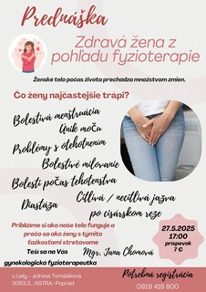 Prednáška: zdravá ŽENA z pohľadu fyzioterapie