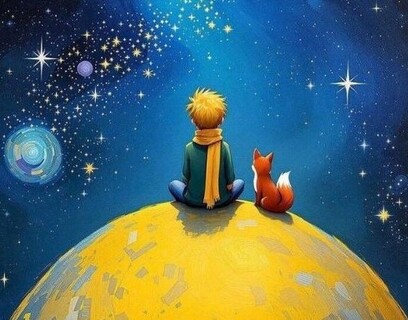 Maľovanie - Malý princ - akryl