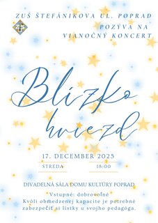 Vianočný koncert: BLÍZKO HVIEZD