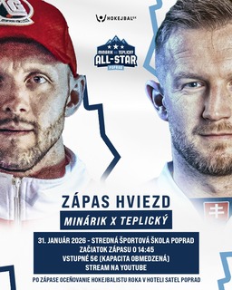 Zápas hviezd 2026 - Minárik vs. Teplický