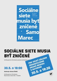 Beseda: Samo Marec - Sociálne siete musia byť zničené