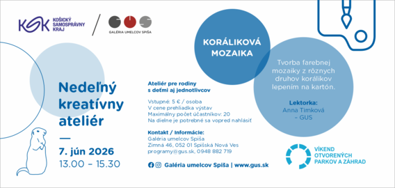 GUS/ Nedeľný kreatívny ateliér: Koráliková mozaika