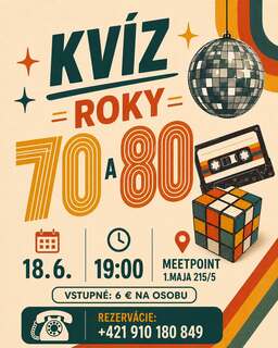 ❓KVÍZ: 70-te a 80-te roky❓