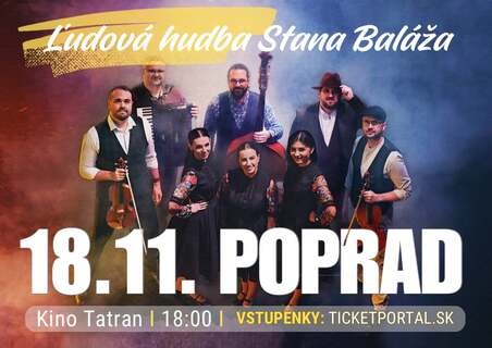 Folklórny koncert – Ľudová hudba Stana Baláža
